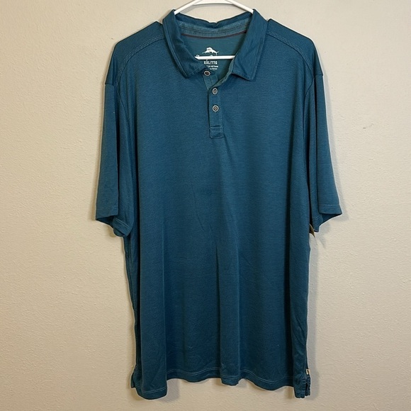 NWOT Tommy Bahama Shoreline Surf Polo, men’s big and tall XXL in Teal. - Picture 1 of 7